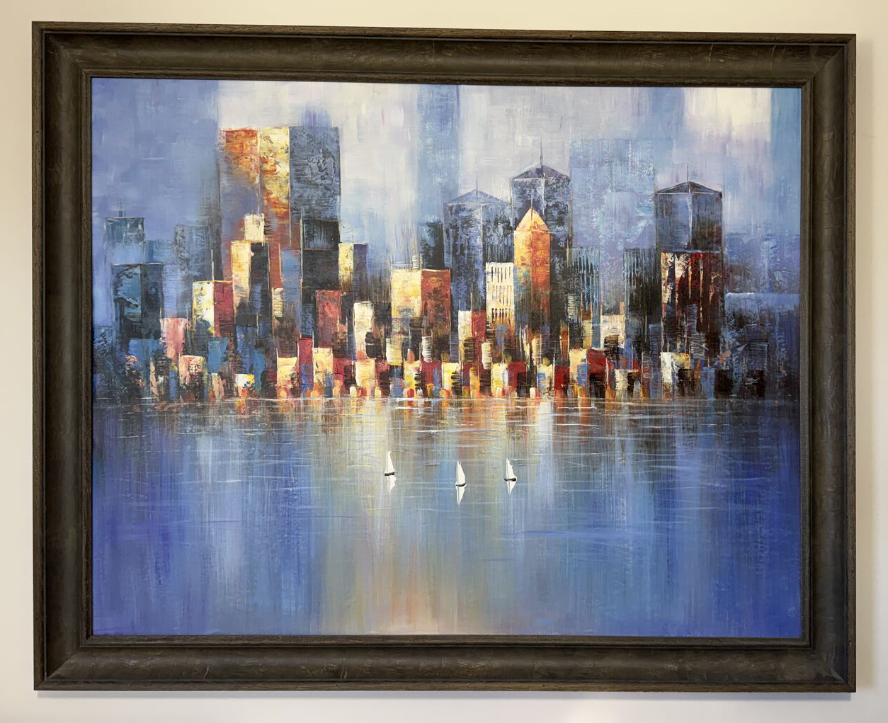 Large Framed Canvas Painting  44x54