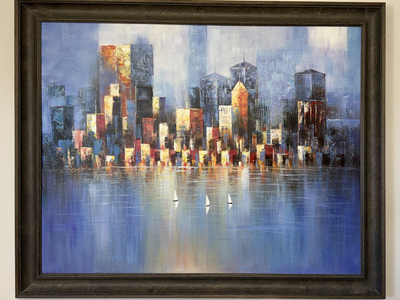 Large Framed Canvas Painting 44x54