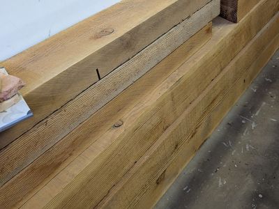 6x6 raw wood beam