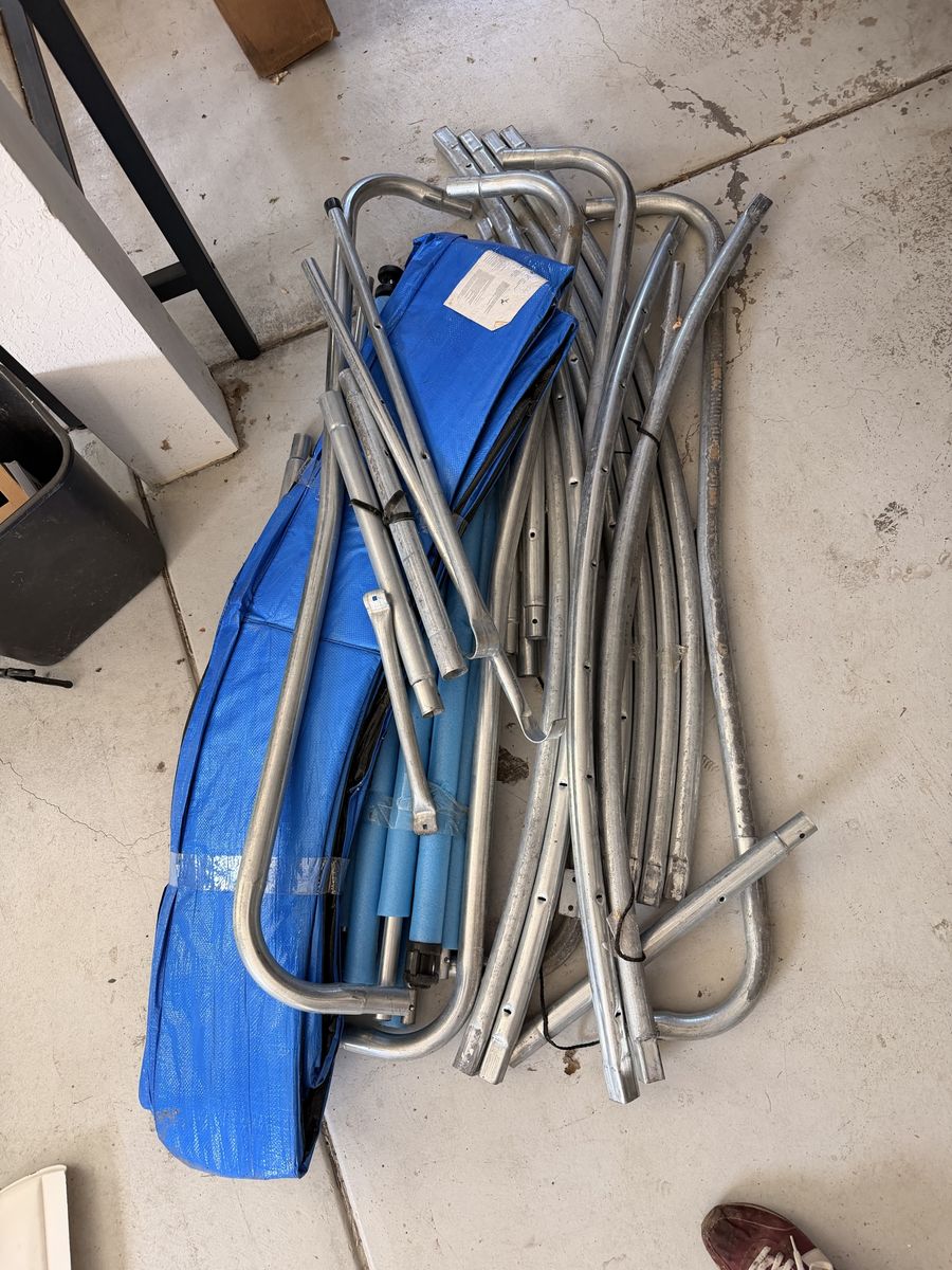 Never Used Trampoline Frame and Pad - Disassembled for Parts/Repair