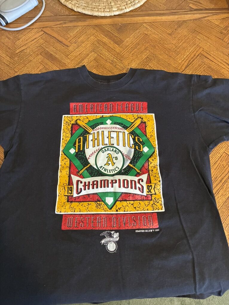 1992 Vintage Oakland A's Championship T Shirt