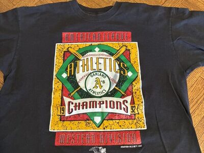 1992 Vintage Oakland A's Championship T Shirt