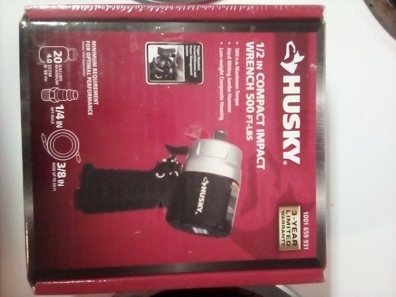 Husky 1/2 in. Compact Impact Wrench 500 Ft-Lbs