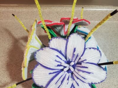 I made a flower basket