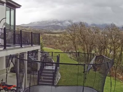 Moving Sale- Jumbo Square Spring Free Trampoline