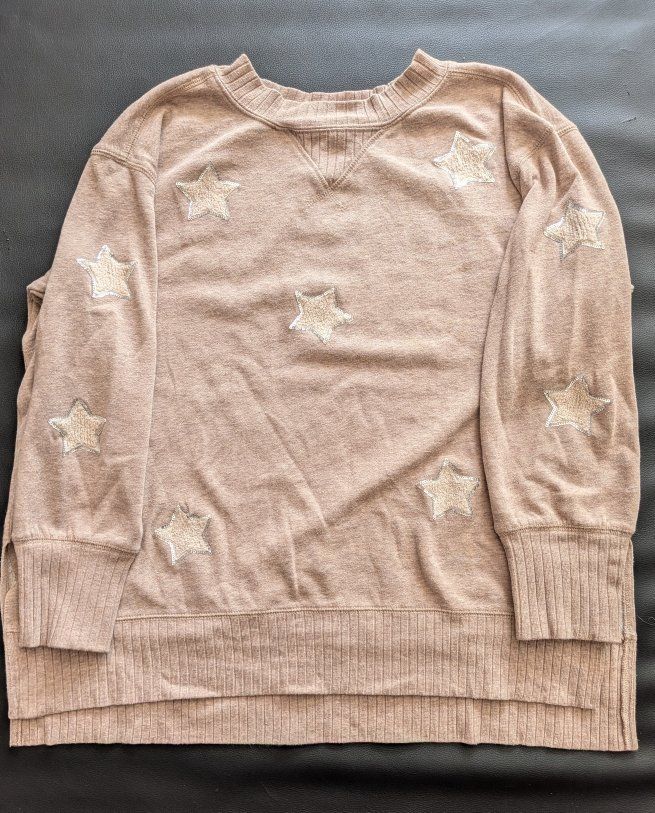 Maurices 0X Tan Star Sweatshirt