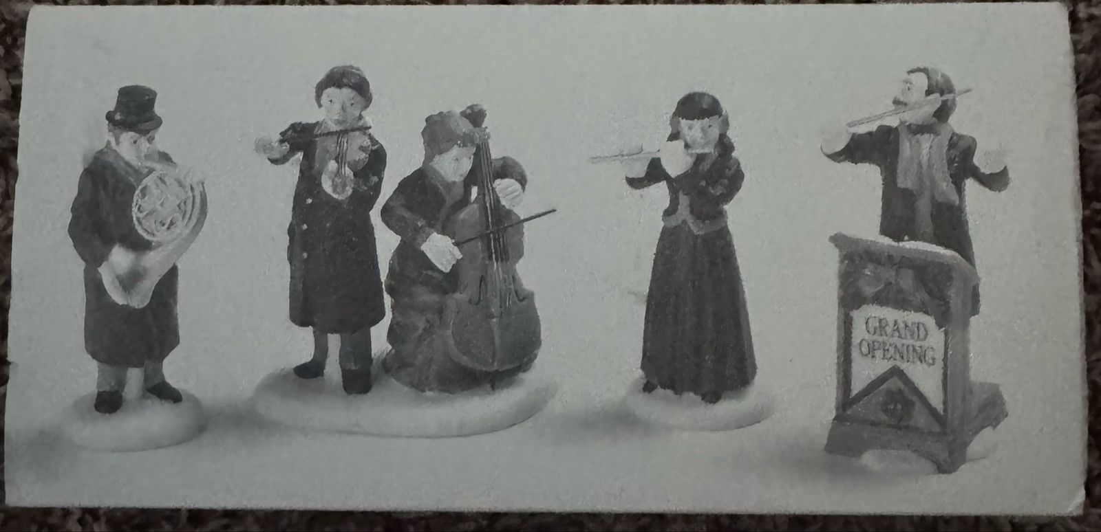 Department 56 Heritage Village "Chamber Orchestra" Set of 4 Handpainted Porcelain Accessories