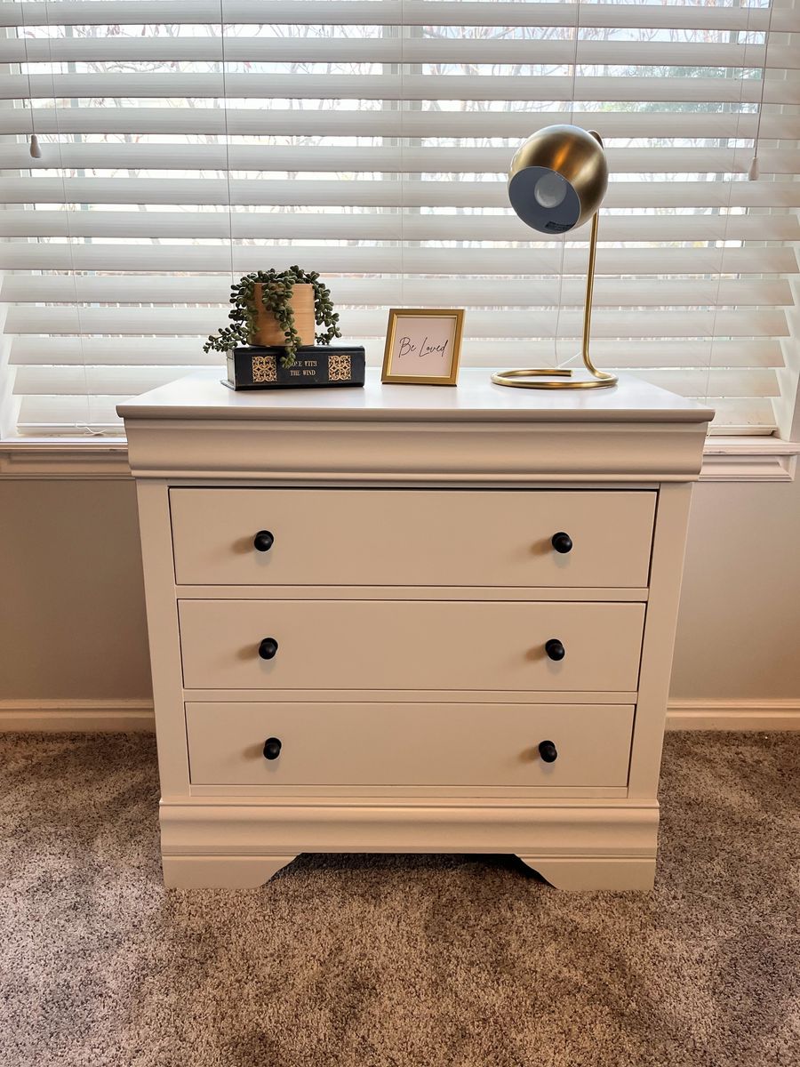 perfectly refinished dresser/side table