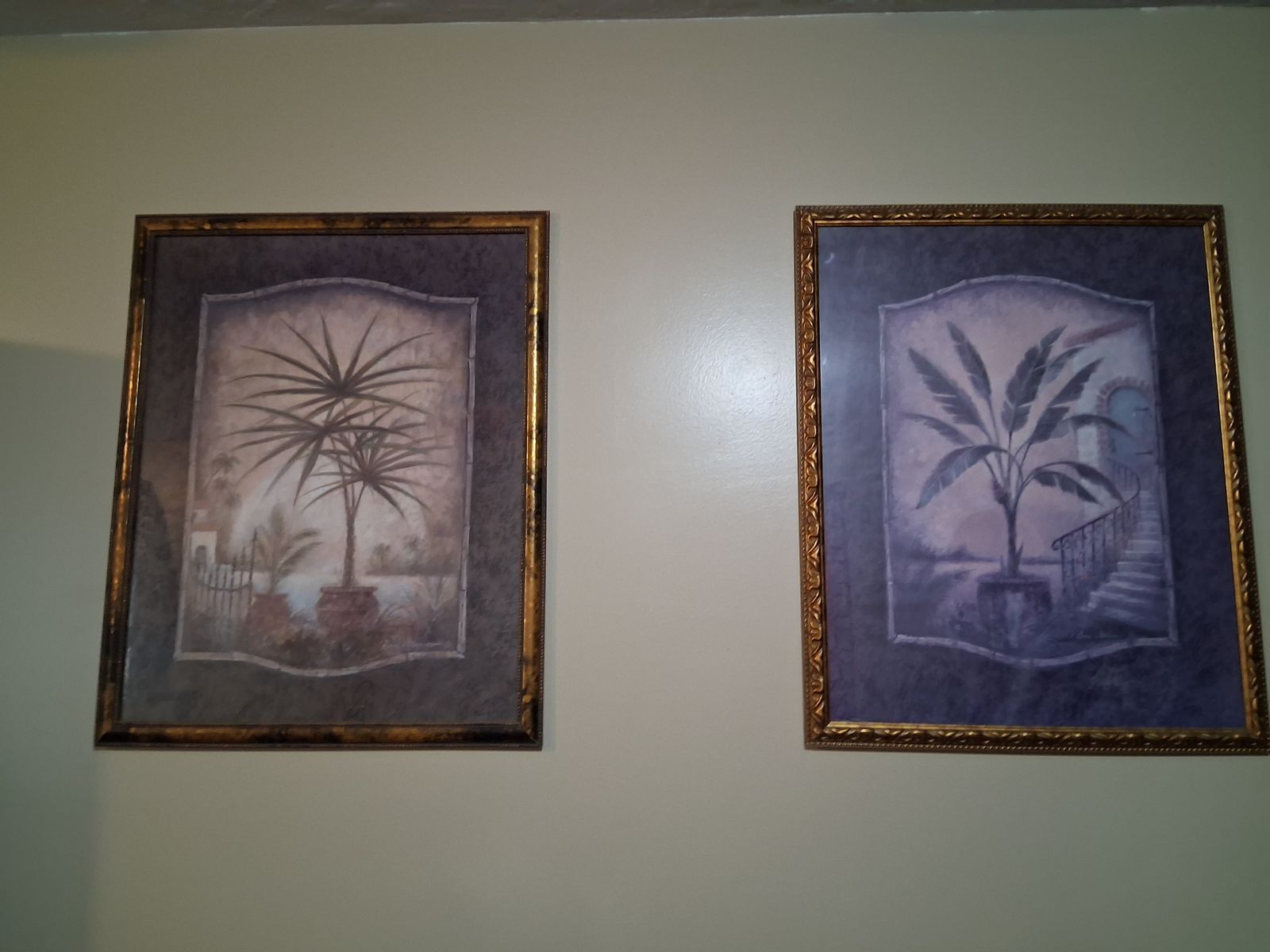 Tropical Home Decor Bundle - Framed Palm Art, Pineapple Candles, Palm Tree Candle Holders & Monkey Book Endss