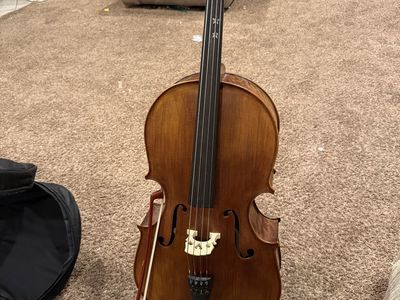 1/4 Cello, soft case, bow, stand
