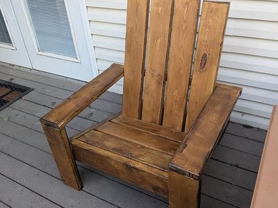 NEW*beautiful handmade modern Adirondack-style lounge chair