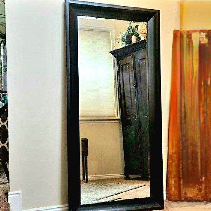 Black Framed Mirror 65.25x31.25
