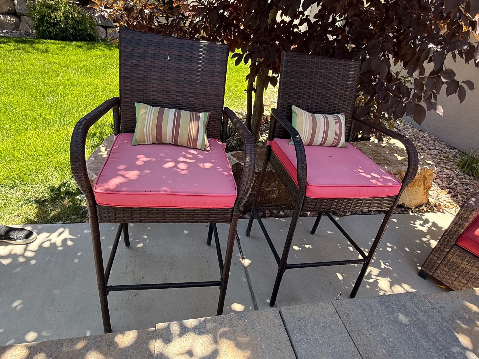 Outdoor patio chair stools