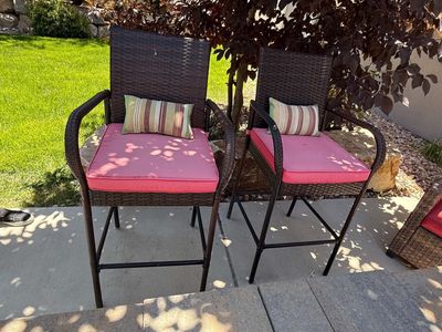 Outdoor patio chair stools