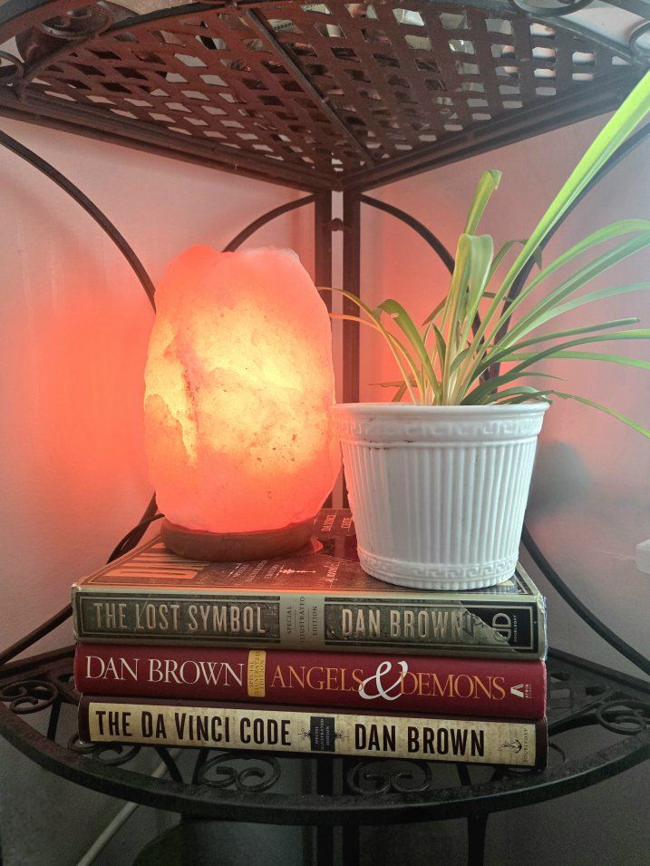 9" Himalayan Salt Lamp w/ wood base, cord and bulb