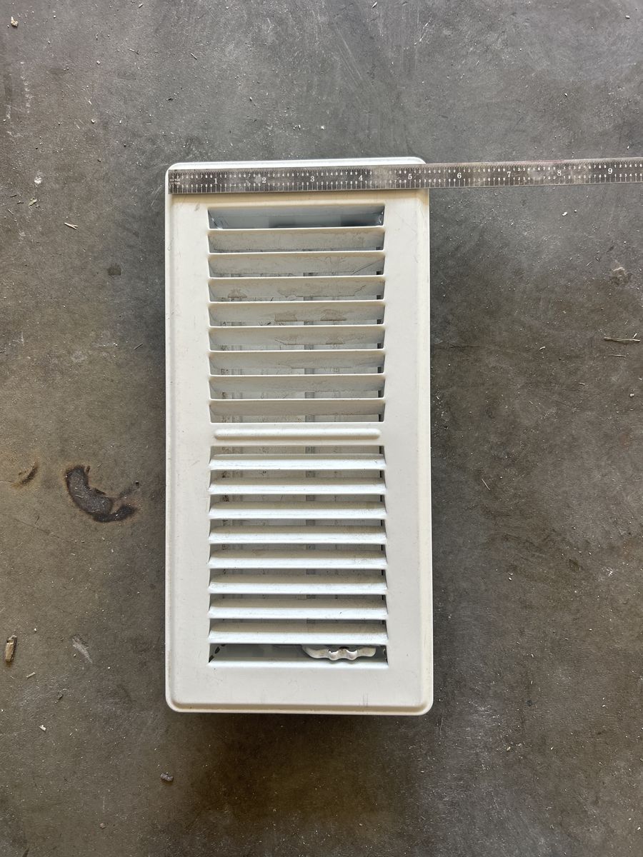 White HVAC Air Vent Register Grille 10.5" x 5.5" with Adjustable Louvers