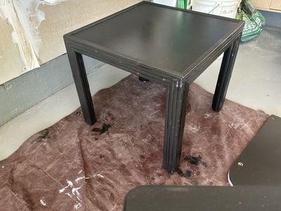 Black bamboo table