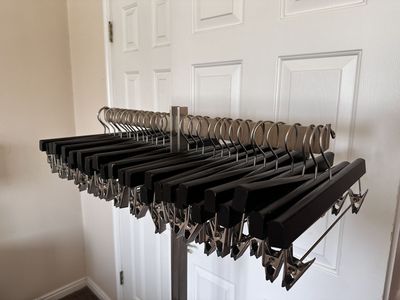 30 Wooden Pant Hangers - Retail Quality (J.Crew Store Hangers)