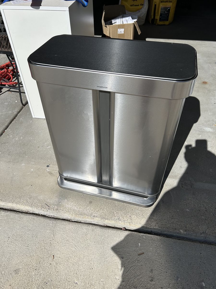 Simple Human stainless trash can - 2 container - msrp $199