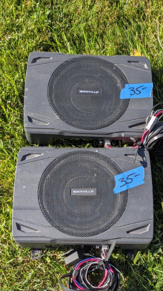 Rockville SS8P 8" 400W Slim Under-Seat Active Powered Car/Truck Subwoofer