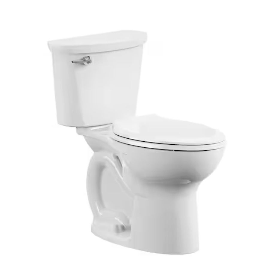 Cadet 10 in. Antimicrobial 2-Piece 1.28 GPF Single Flush Chair Height Elongated Front Toilet w/ Slow Close Seat in White