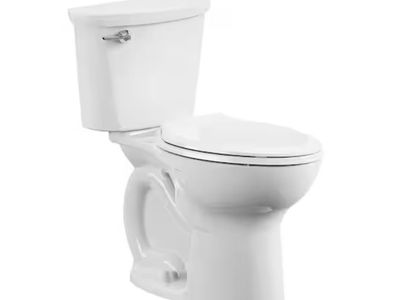 Cadet 10 in. Antimicrobial 2-Piece 1.28 GPF Single Flush Chair Height Elongated Front Toilet w/ Slow Close Seat in White