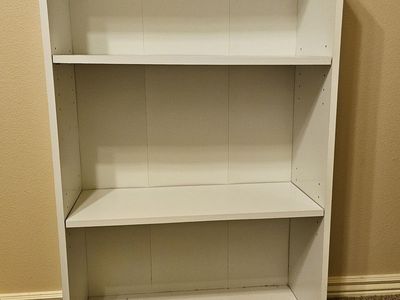 White 3-Shelf Bookcase - Adjustable Shelves, Versatile Storage