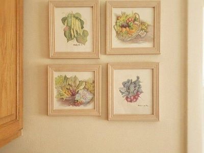 Set of Four Vintage Botanical Vegetable Prints