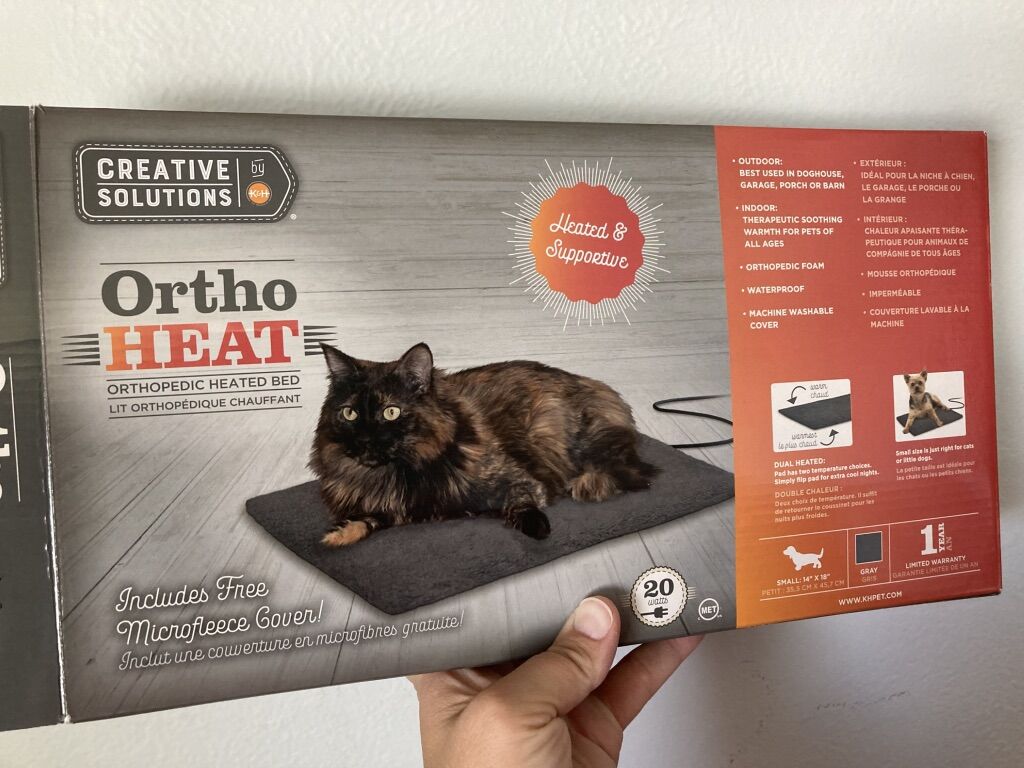 Orthopedic Indoor/Outdoor Heated Pet Cat Bed