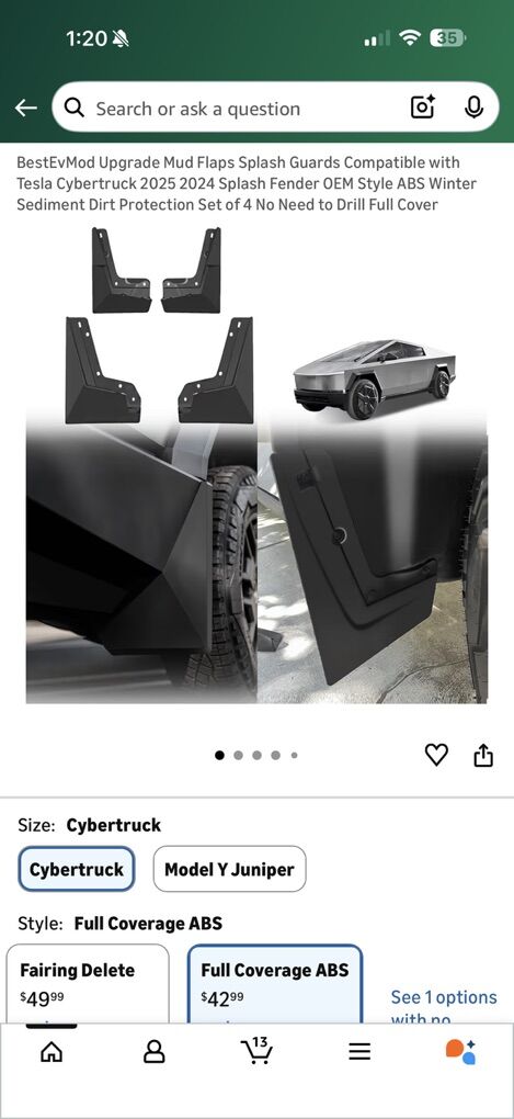 Cybertruck Mud flaps - New