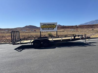 2026 RawMaxx 7X22 7K Jet Black Utility Trailer with Ramps