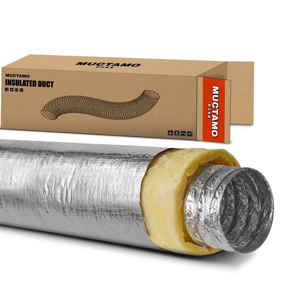 Flexible Duct 6 Inch 25 Feet R4.2 Insulated