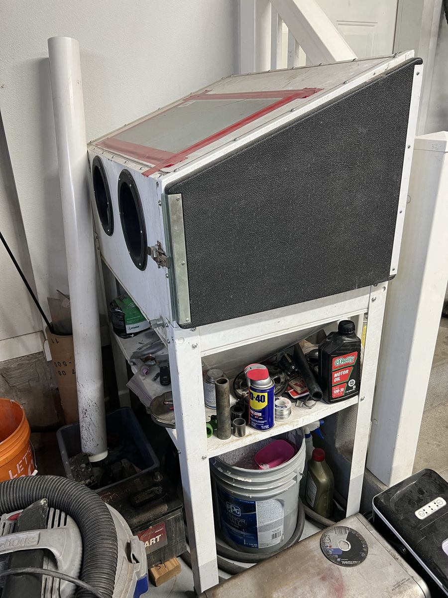 Used Sand Blast Cabinet - Needs New Front Glass & Gloves