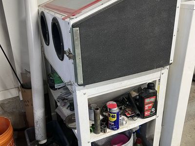 Used Sand Blast Cabinet - Needs New Front Glass & Gloves