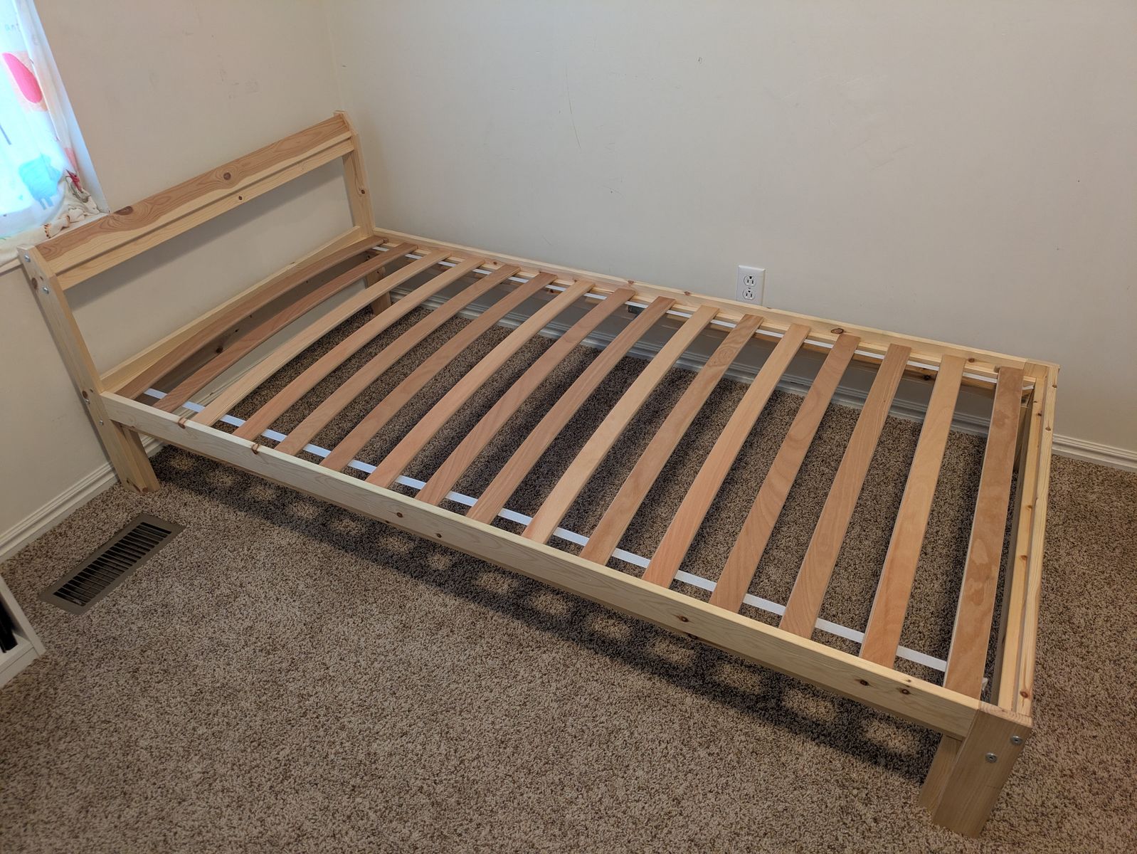 IKEA Bed Frame, pine, Twin (Bed frame with Slatted bed base)