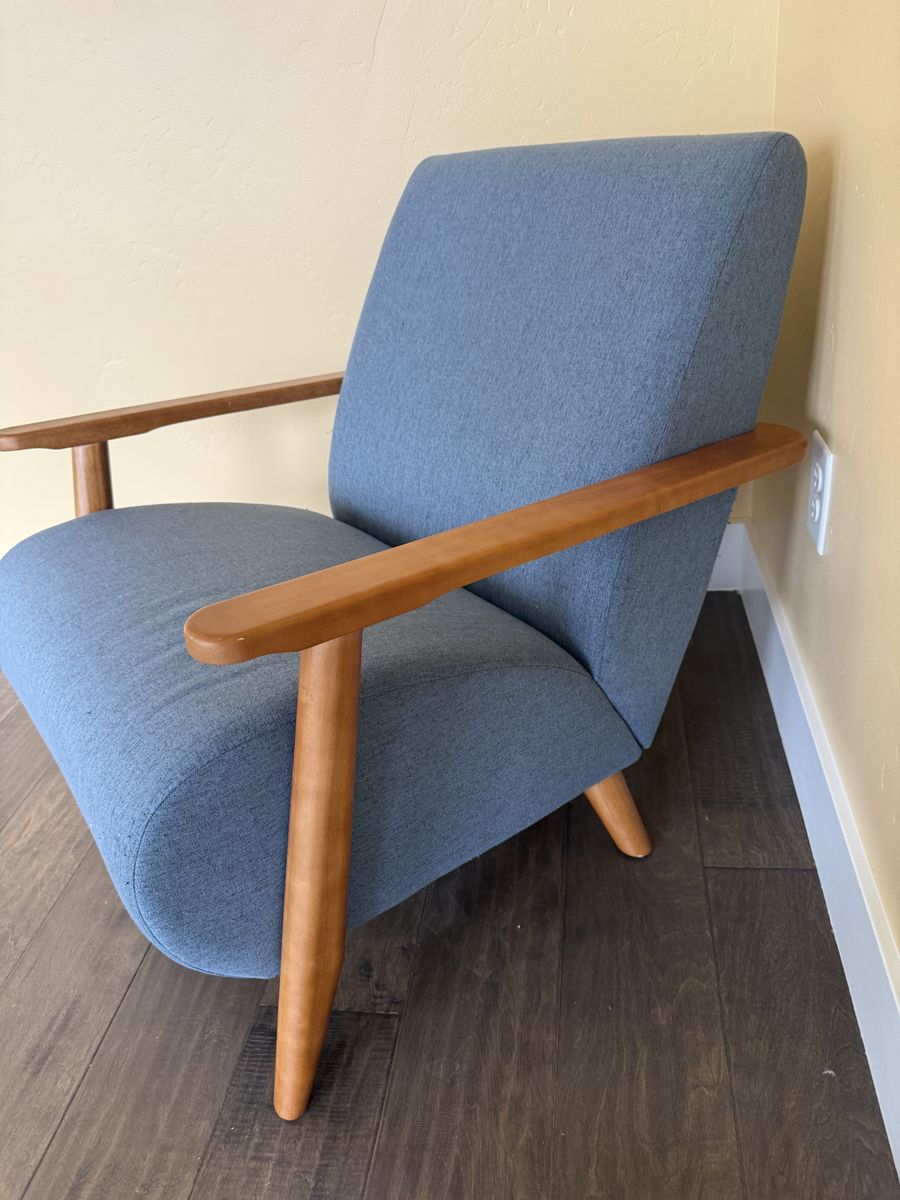 Blue Fabric DecoratIve Chair