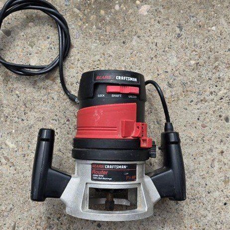 Sears Craftsman Router 1.5 HP Fixed Base 25000 RPM Woodworking Tool Power Tool
