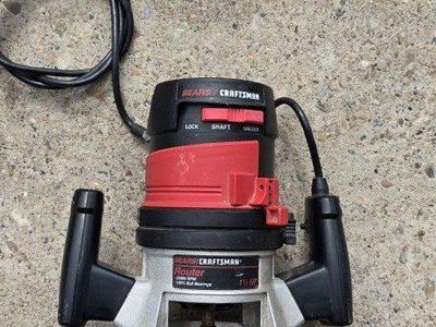Sears Craftsman Router 1.5 HP Fixed Base 25000 RPM Woodworking Tool Power Tool