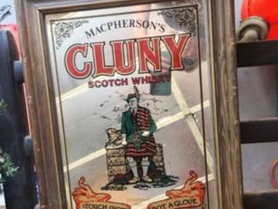 Vintage Macpherson's Cluny Scotch Whisky bar mirror