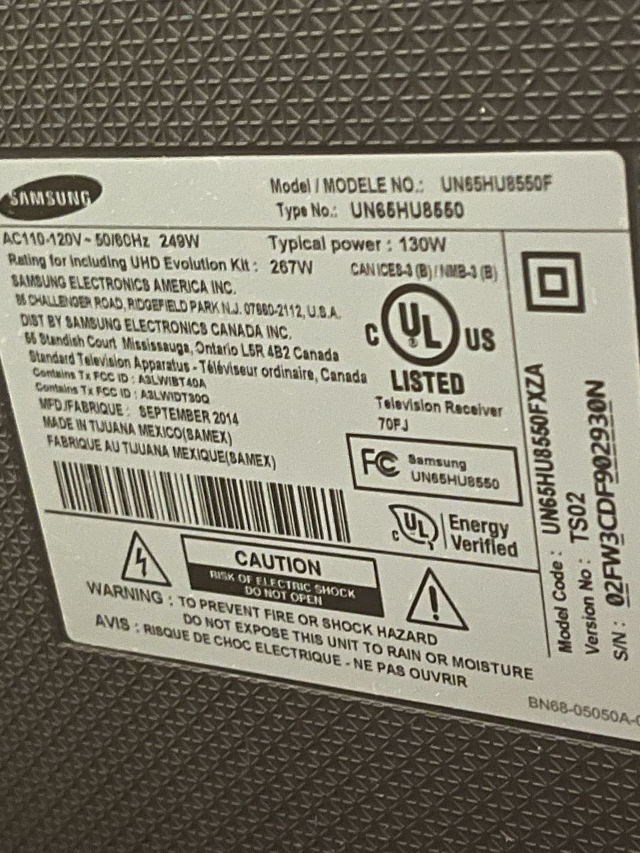 Samsung UN65HU8550 65-inch 4K UHD Smart TV - LED Flat Screen