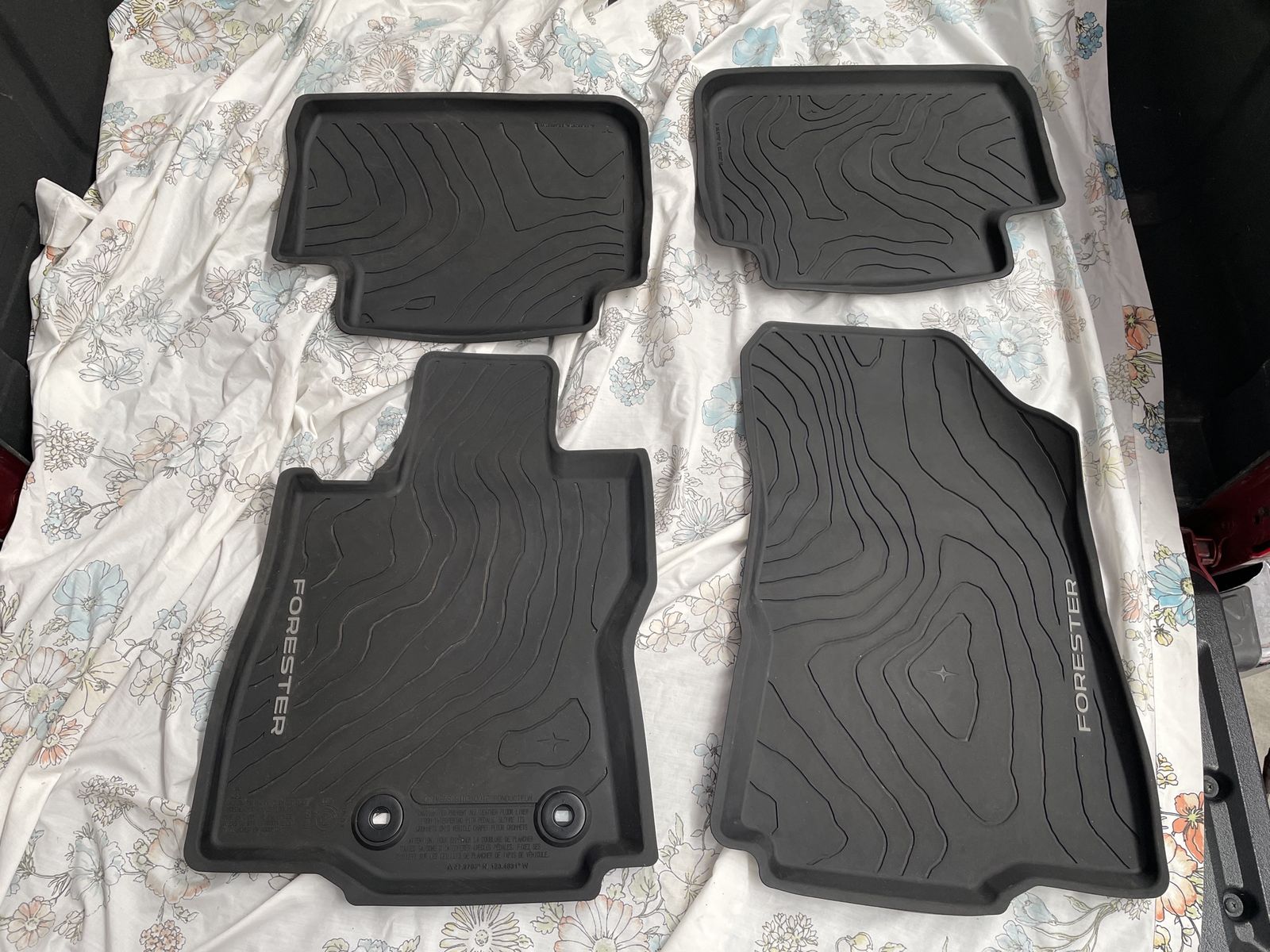 OEM Subaru Forester All-Weather Rubber Floor Mats Liners Set of 4