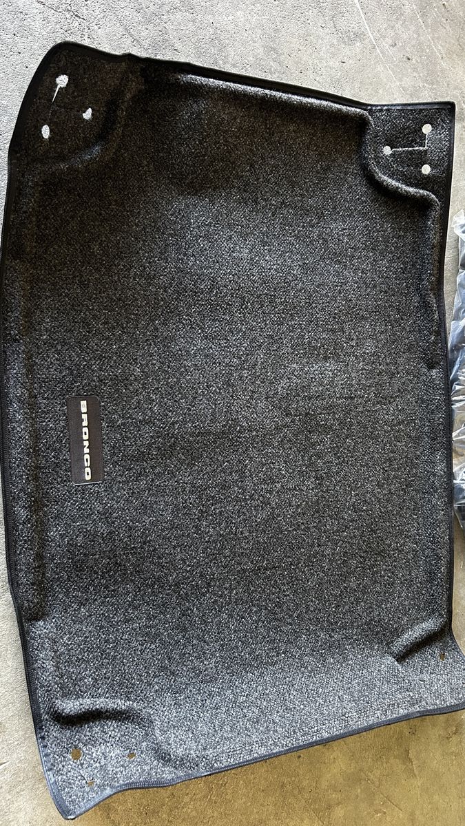 Genuine Ford Bronco Front Floor Mat Liner - Dark Gray Carpet