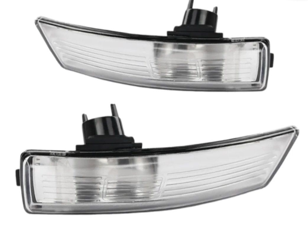 Clear Lens Side Mirror Turn Signal Lights (Pair) Anti-Scratch Waterproof ABS Plastic for Ford Focus MK III 2012-2017