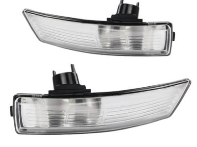 Clear Lens Side Mirror Turn Signal Lights (Pair) Anti-Scratch Waterproof ABS Plastic for Ford Focus MK III 2012-2017