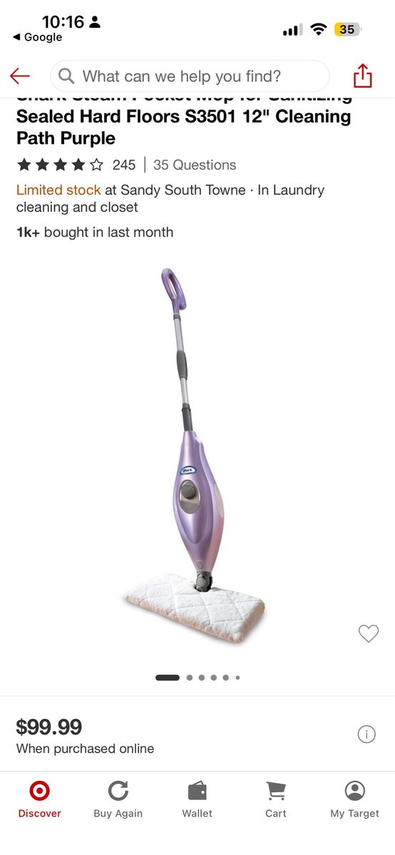 Shark steam mop