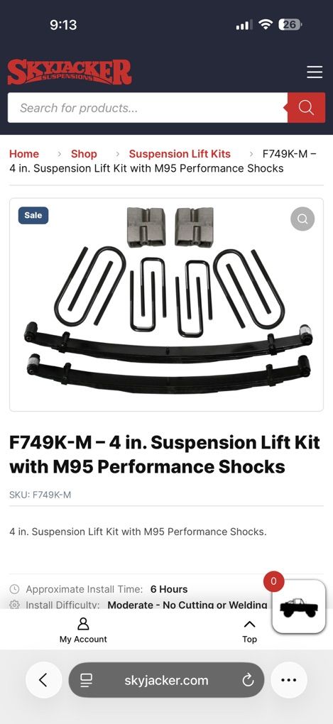 Skyjacker 4 Suspension Lift Kit
