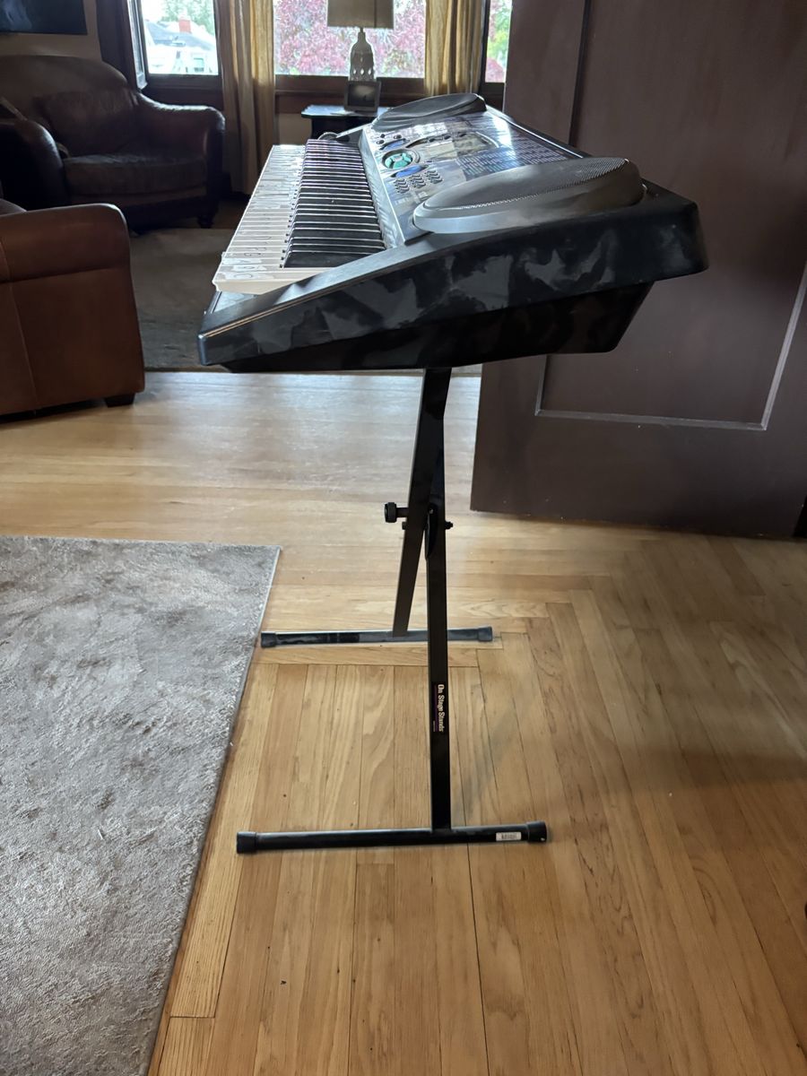 On-Stage Stands KS7190 Single-X Keyboard Stand, Adjustable Height, Portable
