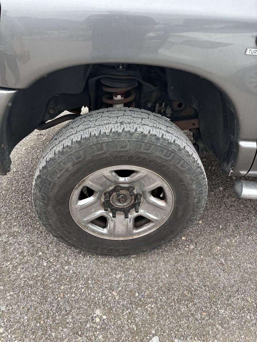 Bridgestone Dueler A/T Tires with Chrome Truck Rims - Used 8x6.5