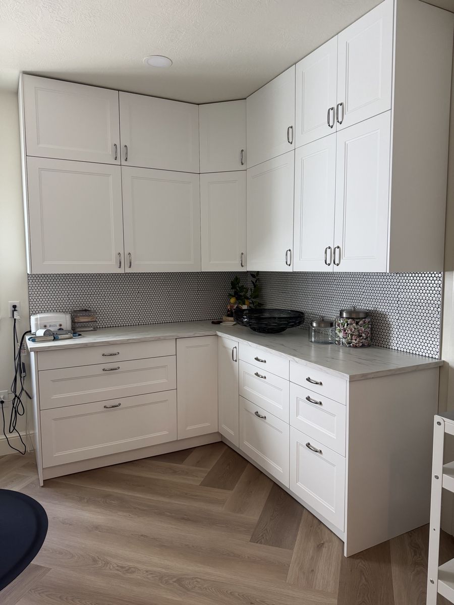 White shaker cabinets for sale.