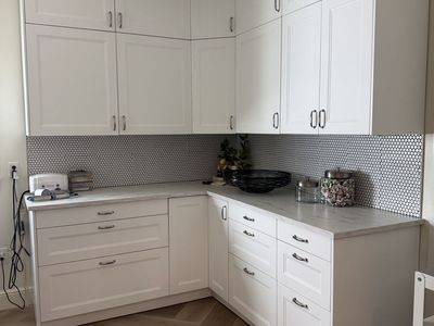 White shaker cabinets for sale.